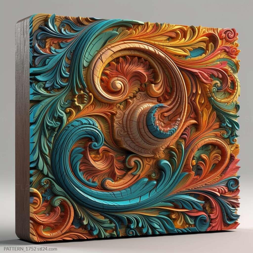 Patterns and decorations (stl colorfull 4, PATTERN_1752) 3D models for cnc